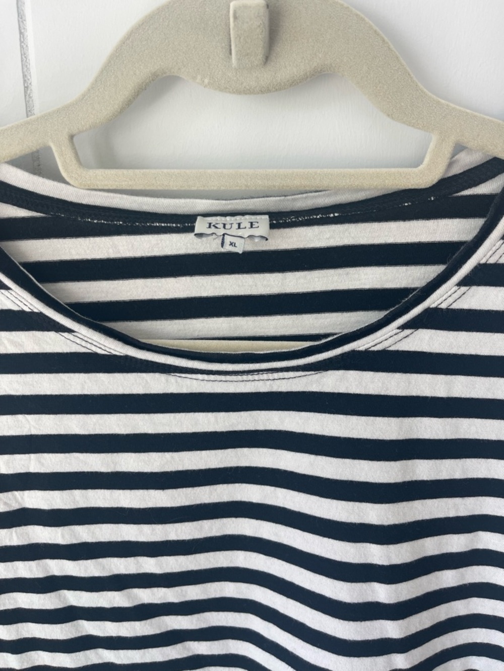 KULE Long-Sleeve Black and White Striped Top - Picture 2 of 2
